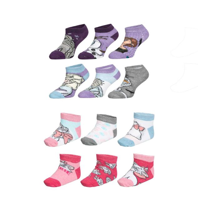 Chaussettes fille Disney x3 polycoton T23/34 (plusieurs modèles)