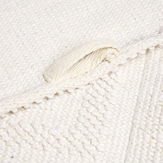 Tapis de bain 100% coton blanc uni 70x50cm