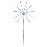 Feu d'artifice led couleurs changeantes H138cm