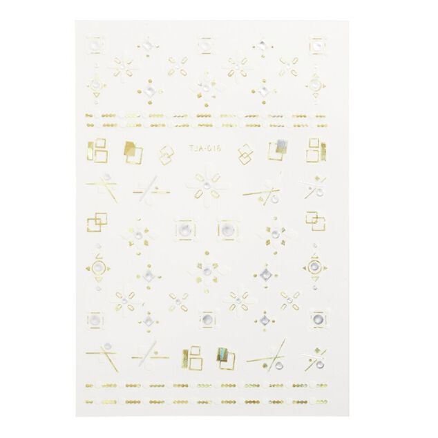 Planche d'autocollants 3D pour ongles effet prisme