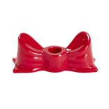 Bougeoir dolomite forme noeud color&eacute; L14,5xH6cm (2 mod&egrave;les rouge ou rose)
