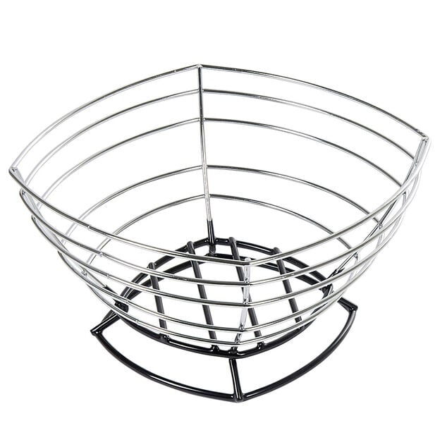 Corbeille &agrave; fruits m&eacute;tal filaire gris noir