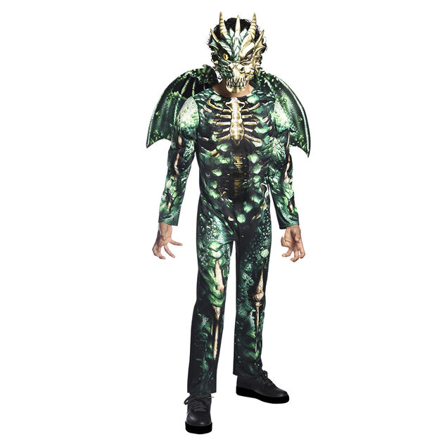 D&eacute;guisement enfant Halloween dragon squelette vert 4/6 ans