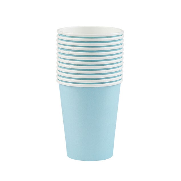 Gobelet bleu clair en carton 25 cl x12