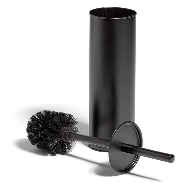 Brosse WC m&eacute;tal noir