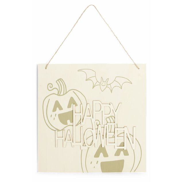 Pancarte mdf Happy Halloween &agrave; d&eacute;corer