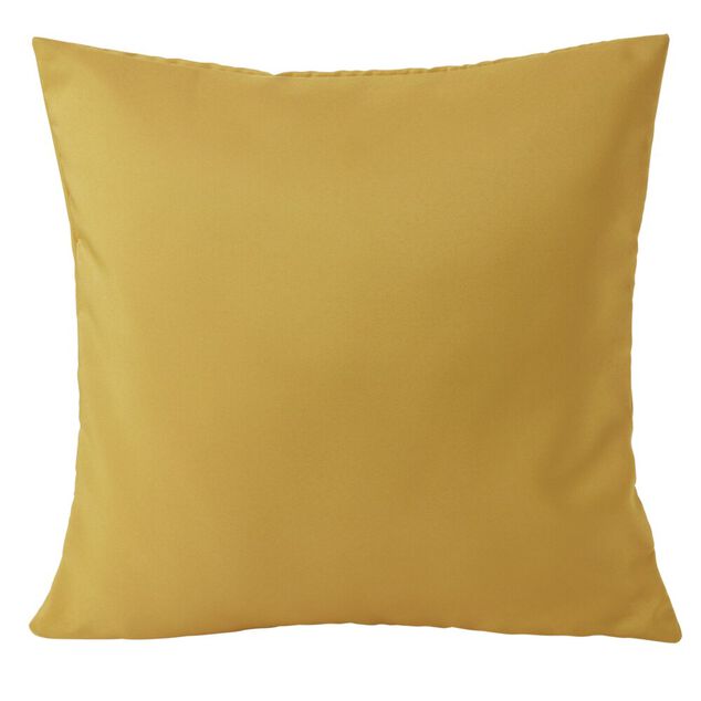 Housse de coussin polyester 40x40cm jaune