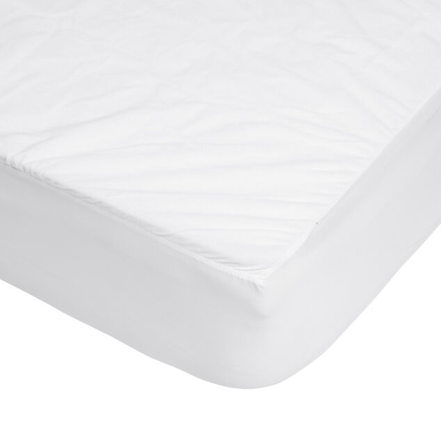 Prot&egrave;ge matelas tissu bouclette blanc 140x190cm