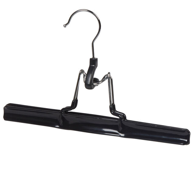 Cintre &agrave; pince acier rev&ecirc;tement plastique noir x2