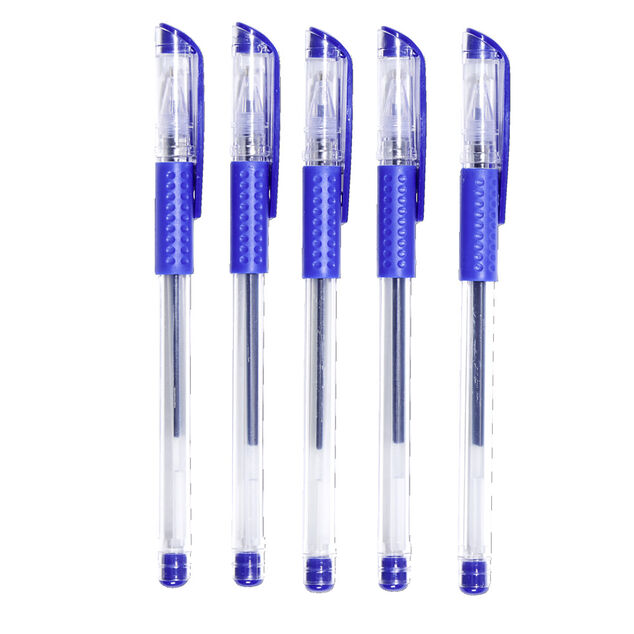 Lot de 5 stylos &agrave; encre bleue 0,6mm