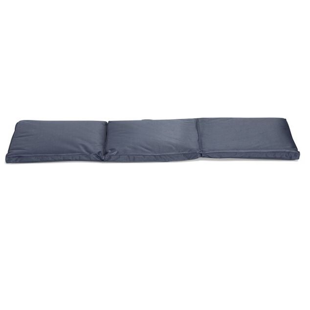 Coussin bain de soleil gris anthracite &agrave; nouette 55xL185cm