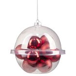 Petite boule de No&euml;l polystyr&egrave;ne rouge &Oslash;3cm x12