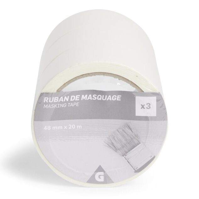 Lot de 3 rubans de masquage 48mm 20m