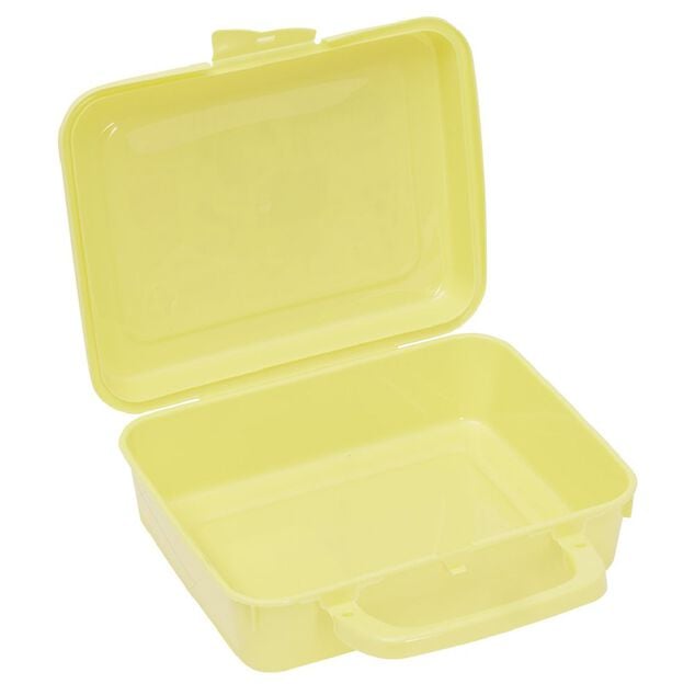 Bo&icirc;te &agrave; sandwich rectangulaire avec anse plastique vert 16x20xH7cm