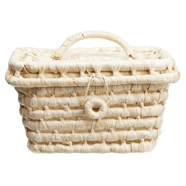 Malle décorative en fibre naturelle