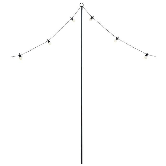 M&acirc;t de support pour guirlande avec hauteur r&eacute;glable H280/188/96cm