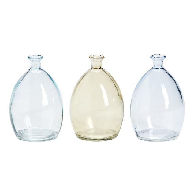 Soliflore Dame Jeanne x3 en verre &Oslash;8xH12cm