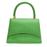 Sac &agrave; main simili effet croco avec bandouli&egrave;re amovible 21x8xH15cm - 3 mod&egrave;les