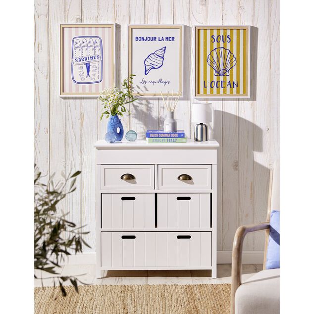 Bo&icirc;te livre d&eacute;corative motif bord de mer 16,5x22cm (2 mod&egrave;les)