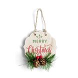 Décoration de Noël pancarte Merry Christmas à susprendre H8cm - 2 modèles