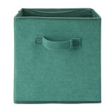 Pani&egrave;re de rangement pliable tissu c&ocirc;tel&eacute; marron 27x27xH27cm