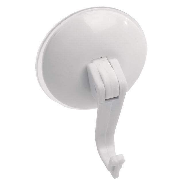 Crochet ventouse x4 blanc plastique