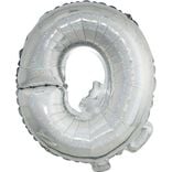 Ballon forme lettre Q aluminium (2 modèles argenté ou doré)