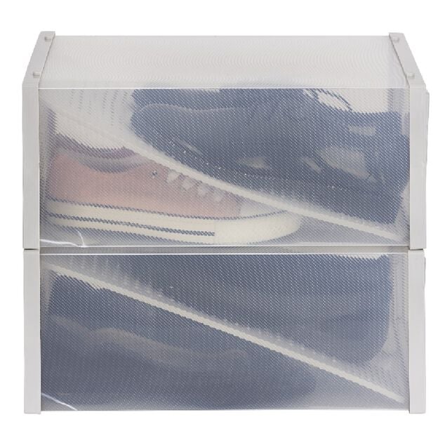 Range chaussures transparent x2