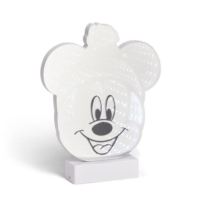 Miroir LED Disney Mickey effet infini &agrave; piles H25cm
