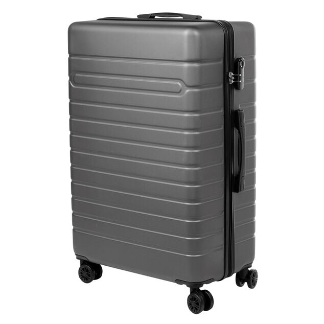 Valise rigide plastique gris 4 roues H70cm