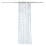 Voilage polyester 140x240cm imprimé bleu