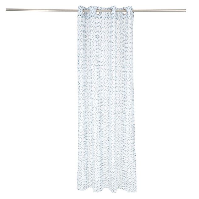 Voilage polyester 140x240cm imprimé bleu