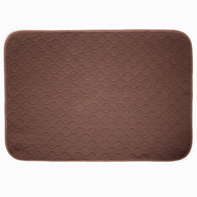 Couchage pour chien de taille moyenne polyester marron 75x55cm