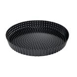 Moule &agrave; tarte acier perfor&eacute; &Oslash;28xH4cm