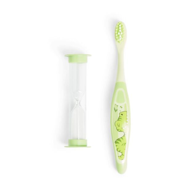 Brosse &agrave; dents enfant avec sablier 2min (2 mod&egrave;les)