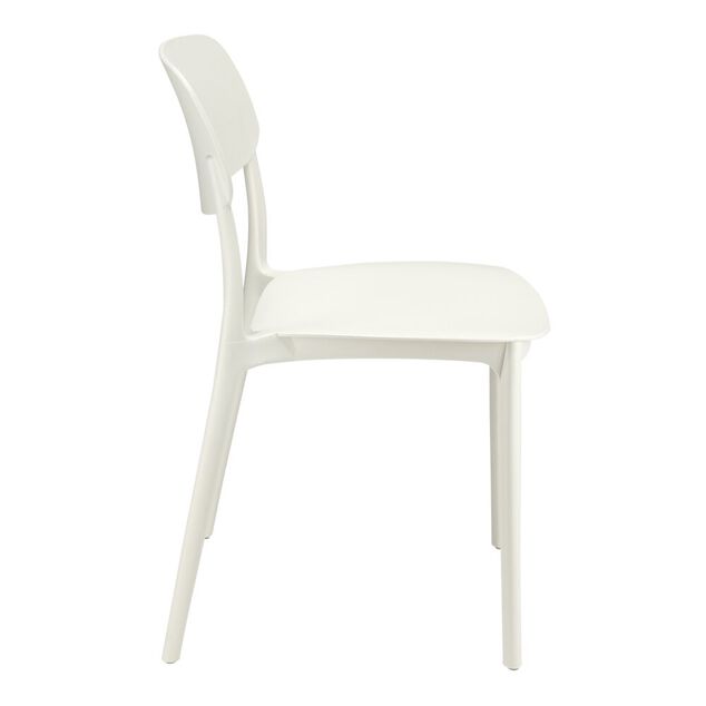 Chaise plastique beige 43xP54xH79cm