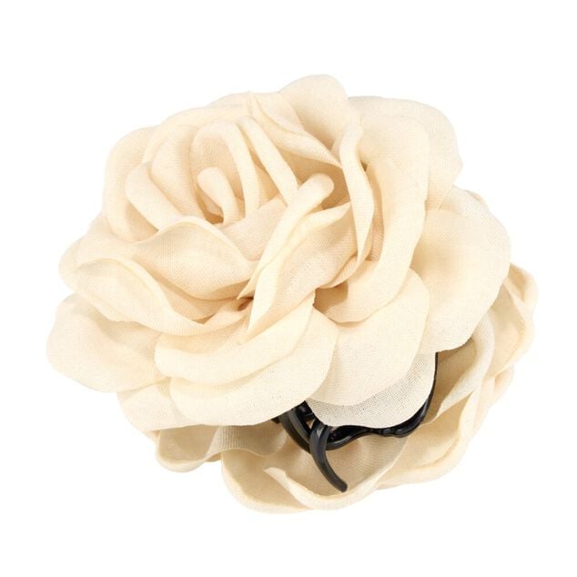 Pince &agrave; cheveux fleur cam&eacute;lia &Oslash;9cm (2 mod&egrave;les rouge ou &eacute;cru)