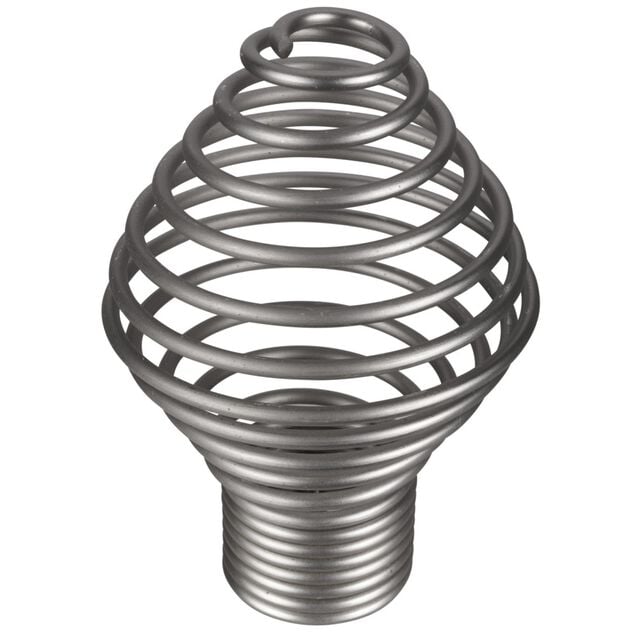 Embout pour tringle &agrave; rideaux x2 couleur m&eacute;tal nickel