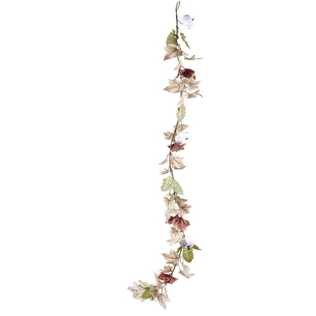 Guirlande feuille automne artificielle L180cm (2 modèles)
