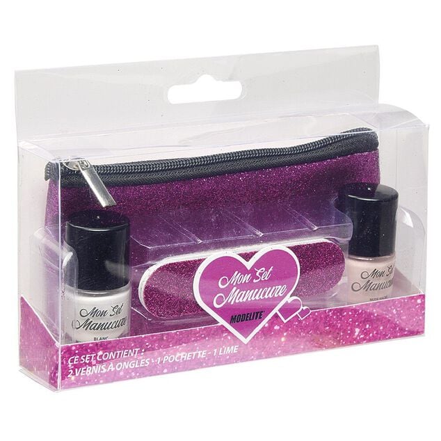 Trousse avec kit vernis french manucure 2x 5 ml