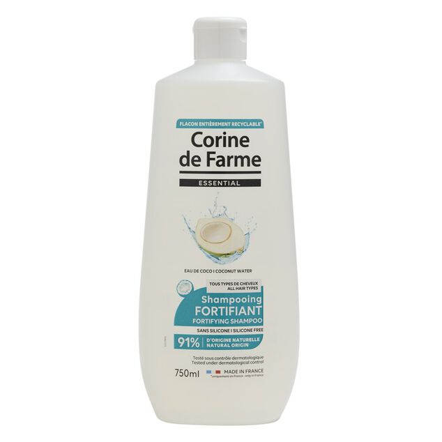 Shampoing fortifiant coco Corine de Farme tous types de cheveux 750ml