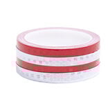 Bande adhésive réfléchissante et découpable x4 rouge et blanc 8m