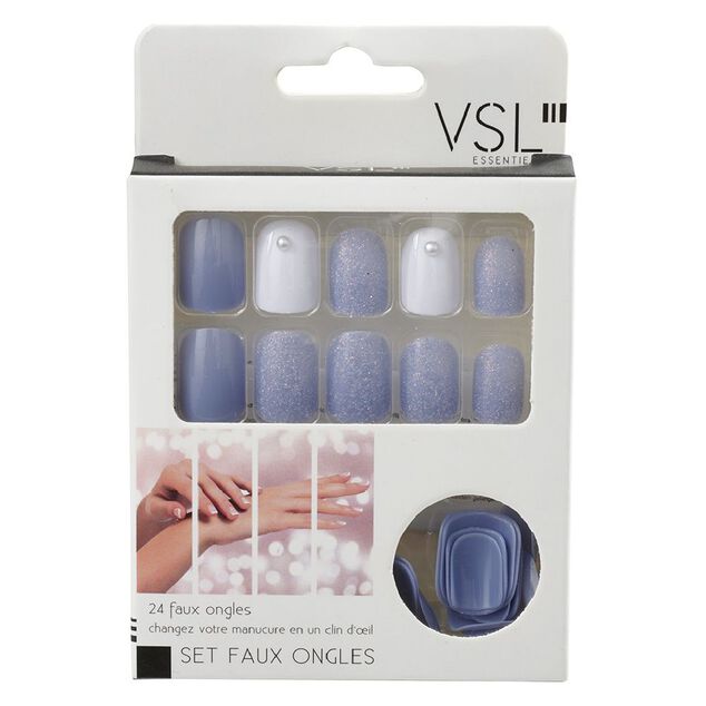 Kit de faux ongles violet