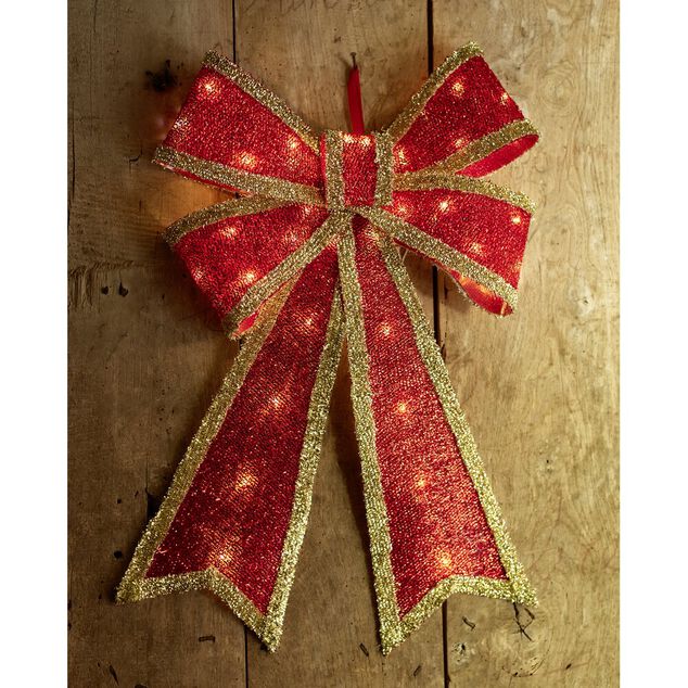 Noeud lumineux 30LED blanc chaud 37xH56cm