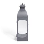 Lanterne rectangulaire vitrée métal noir 13x12xH40,5cm