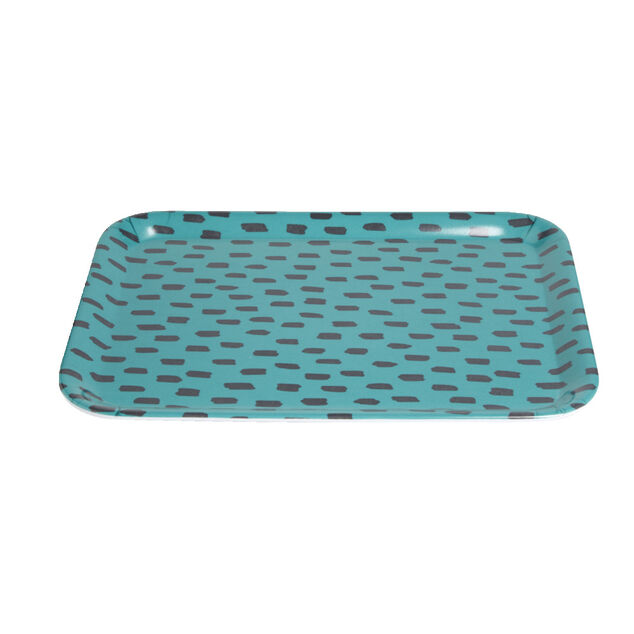 Plateau m&eacute;lamin&eacute; vert 28,7x21,7x1,5cm