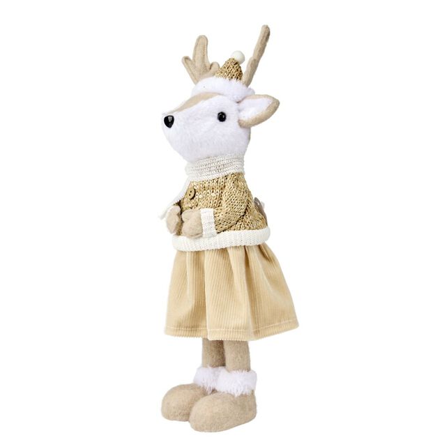 Personnage de No&euml;l nature &agrave; poser H37cm (2 mod&egrave;les)