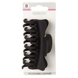 Pince à cheveux croco noir mat L9cm