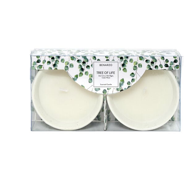 Lot de 2 bougies parfum&eacute;es 5H dans bol - 3 mod&egrave;les