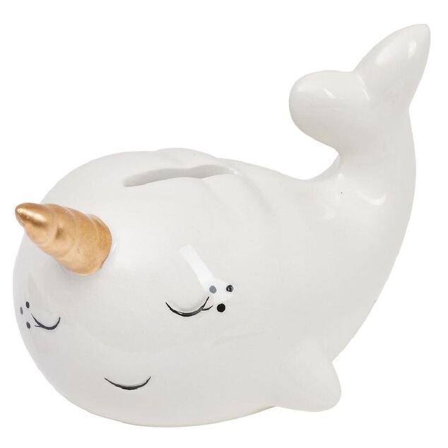 Tirelire enfant c&eacute;ramique blanc